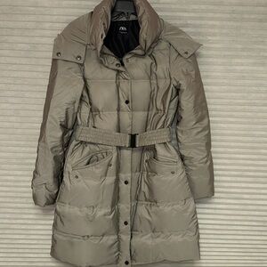 Zara Hooded Puffer Coat